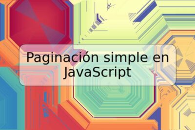 Paginación simple en JavaScript