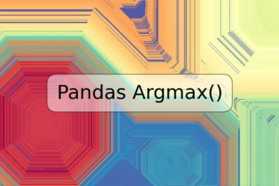 Pandas Argmax()