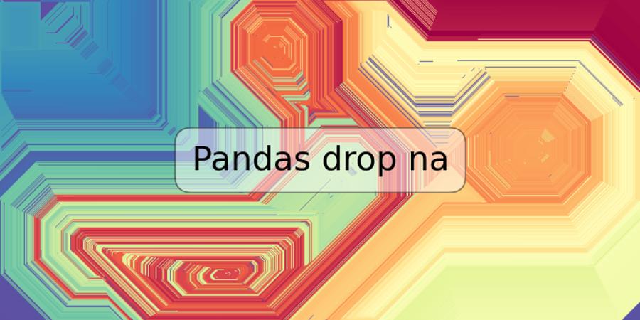 Pandas drop na