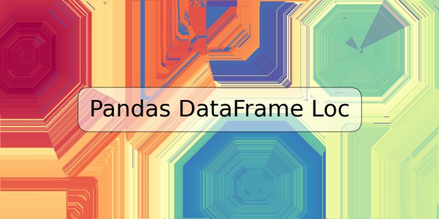 Pandas DataFrame Loc