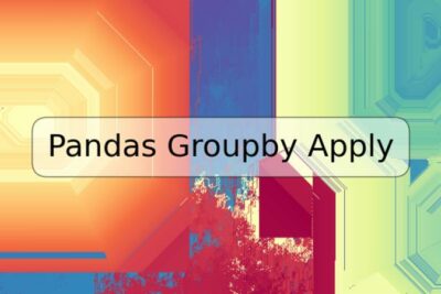 Pandas Groupby Apply