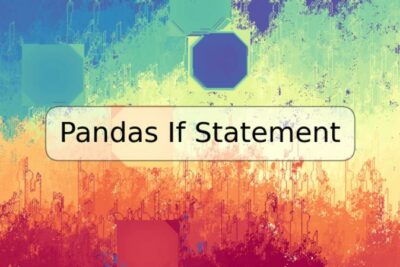 Pandas If Statement