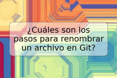 ¿Cuáles son los pasos para renombrar un archivo en Git?