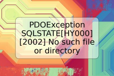 PDOException SQLSTATE[HY000] [2002] No such file or directory