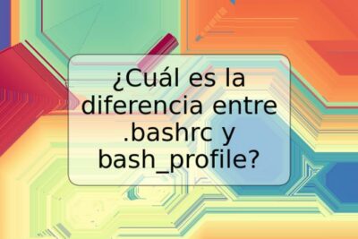 ¿Cuál es la diferencia entre .bashrc y bash_profile?