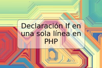 Declaración If en una sola línea en PHP