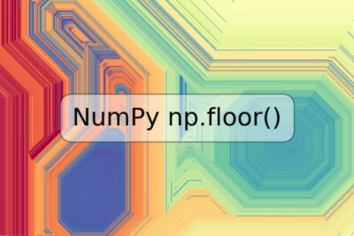 NumPy np.floor()