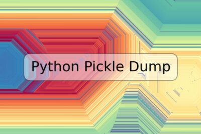 Python Pickle Dump