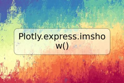Plotly.express.imshow()