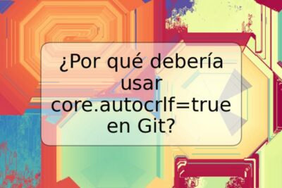 ¿Por qué debería usar core.autocrlf=true en Git?