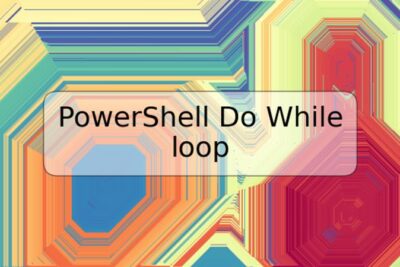 PowerShell Do While loop
