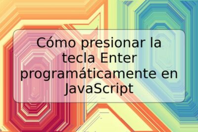 Cómo presionar la tecla Enter programáticamente en JavaScript