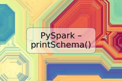 PySpark – printSchema()