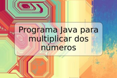 Programa Java para multiplicar dos números