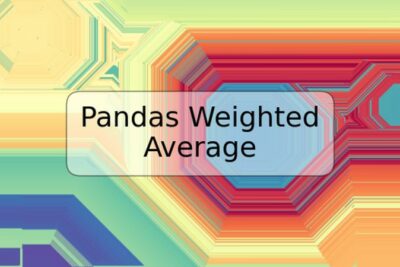 Pandas Weighted Average
