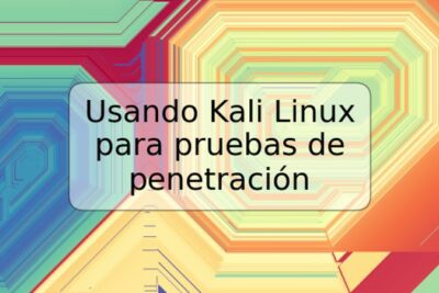Usando Kali Linux para pruebas de penetración