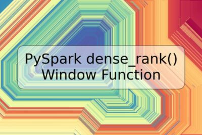 PySpark dense_rank() Window Function