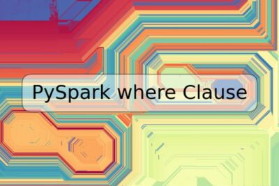 PySpark where Clause