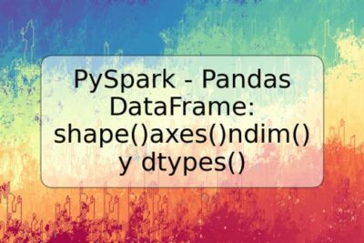 PySpark - Pandas DataFrame: shape()axes()ndim() y dtypes()