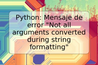 Python: Mensaje de error "Not all arguments converted during string formatting"