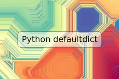 Python defaultdict