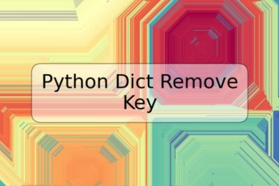 Python Dict Remove Key