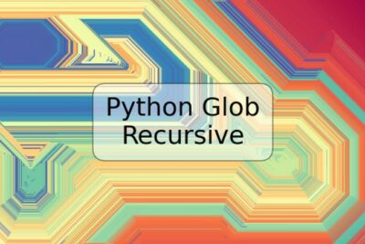 Python Glob Recursive