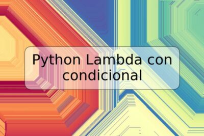 Python Lambda con condicional