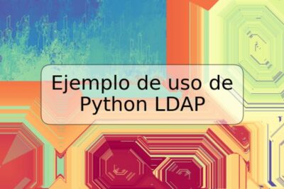 Ejemplo de uso de Python LDAP