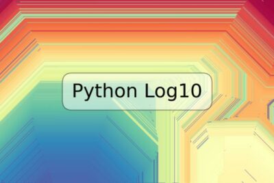 Python Log10