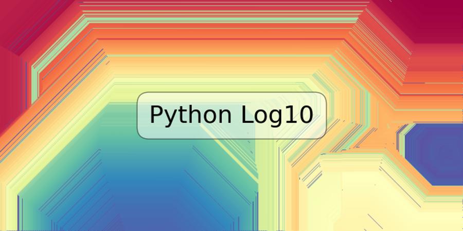 Python Log10