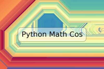 Python Math Cos
