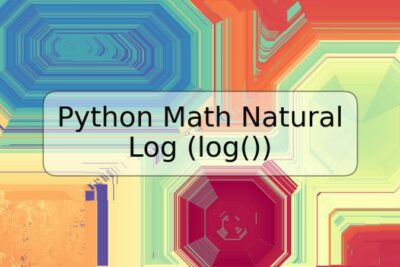 Python Math Natural Log (log())