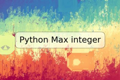Python Max integer