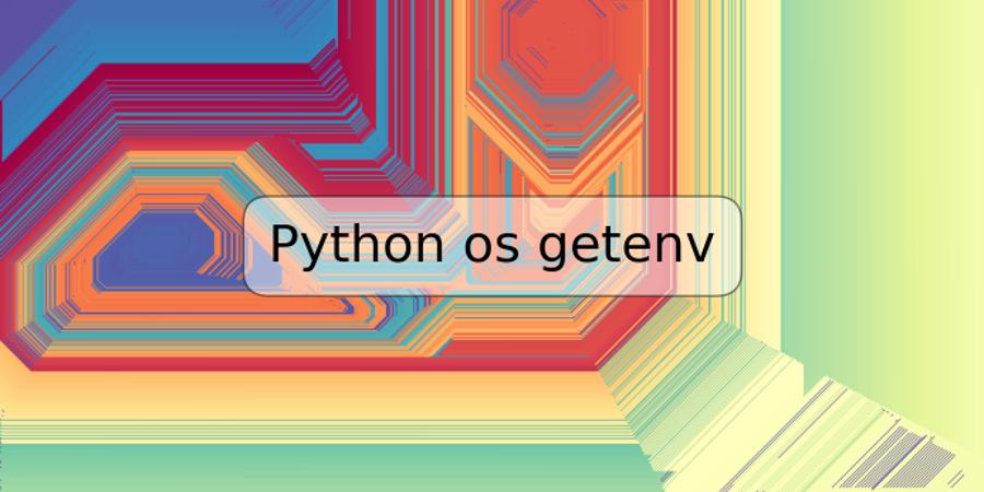 Python os getenv