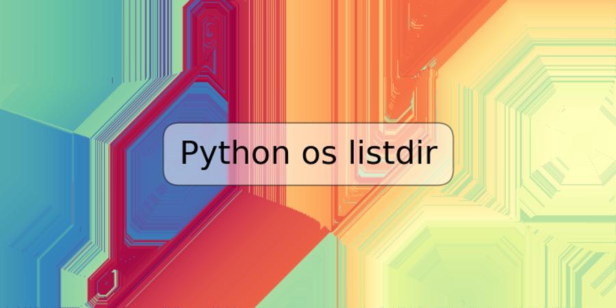 Python os listdir