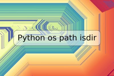Python os path isdir