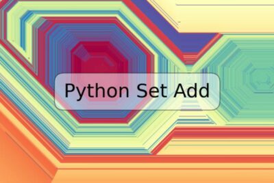 Python Set Add