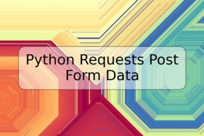 Python Requests Post Form Data