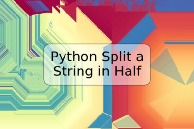 Python Split a String in Half