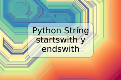 Python String startswith y endswith