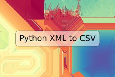 Python XML to CSV