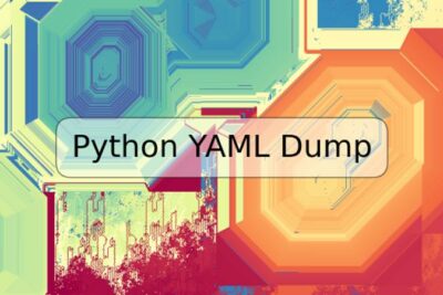 Python YAML Dump