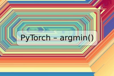 PyTorch – argmin()