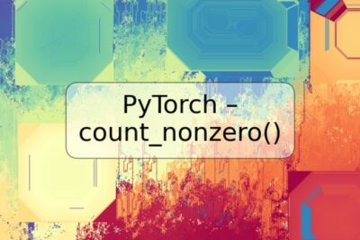 PyTorch – count_nonzero()