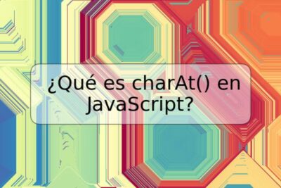 ¿Qué es charAt() en JavaScript?