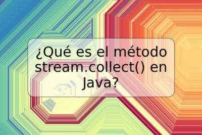 ¿Qué es el método stream.collect() en Java?