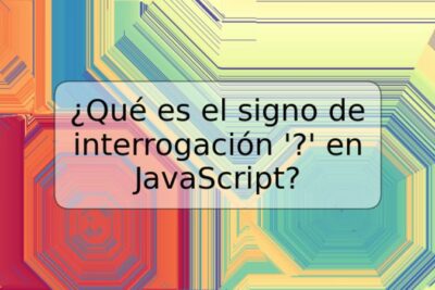 ¿Qué es el signo de interrogación '?' en JavaScript?