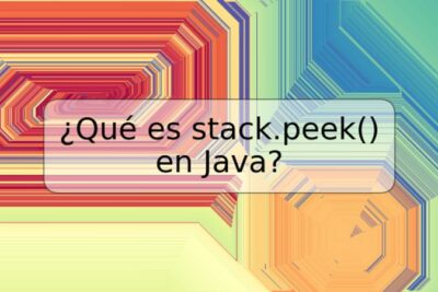¿Qué es stack.peek() en Java?