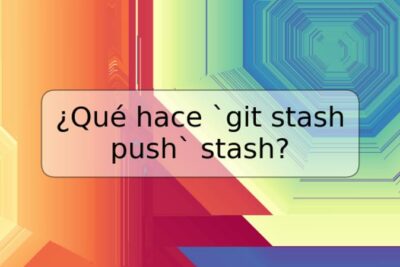¿Qué hace `git stash push` stash?